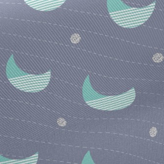 Diagonal Striped Crescent Moon Twill