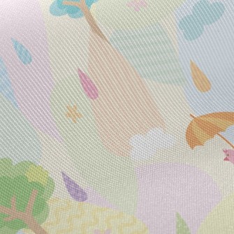 Fairy Tale Umbrella Bird Twill