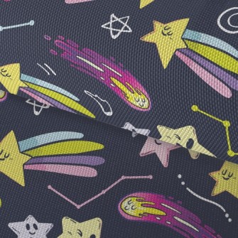 Winking Emoticon Shooting Star Waterproof Oxford