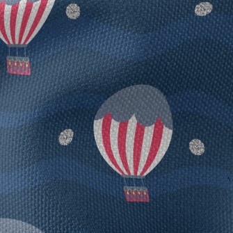 Red And White Striped Hot Air  Waterproof Canvas