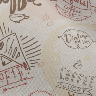 Advertising Coffee Text Chiffon