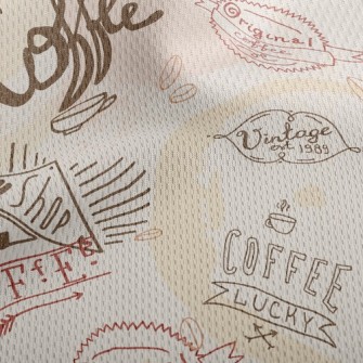 Advertising Coffee Text Athletic Mesh Flat Back
