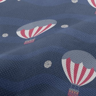 Red And White Striped Hot Air  Performance Linen