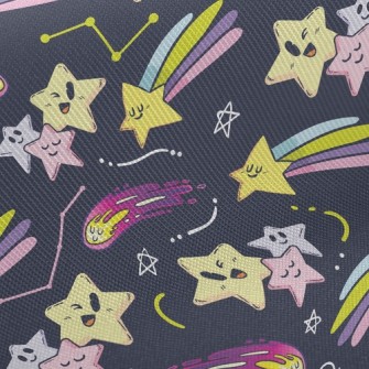 Winking Emoticon Shooting Star Twill