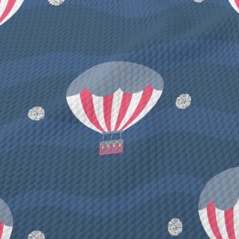 Red And White Striped Hot Air  Birdseye Piqué