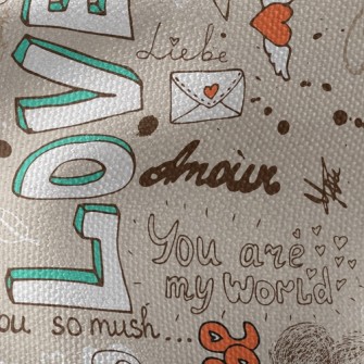 Sweet Words Waterproof Canvas