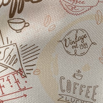 Advertising Coffee Text Waterproof Canvas