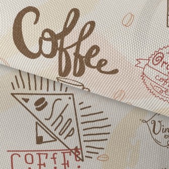 Advertising Coffee Text Waterproof Oxford