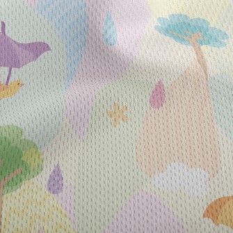 Fairy Tale Umbrella Bird Athletic Mesh Flat Back