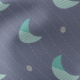 Diagonal Striped Crescent Moon Waterproof Canvas