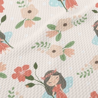 Shy Flower Fairy Birdseye Piqué