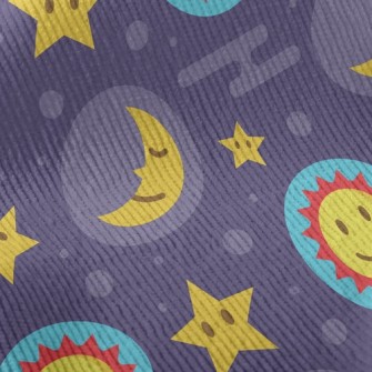 Big Eyes Sun Stars Moon Standard Corduroy