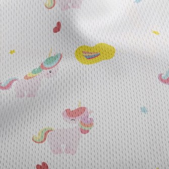 Cute Unicorn Athletic Mesh Flat Back