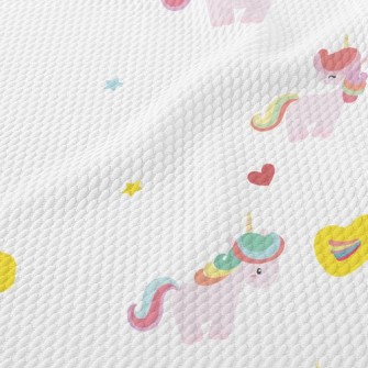 Cute Unicorn Birdseye Piqué