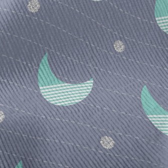 Diagonal Striped Crescent Moon Standard Corduroy