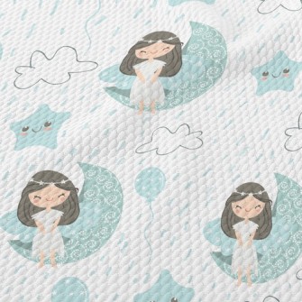 Goddess Of Stars And Moon Birdseye Piqué