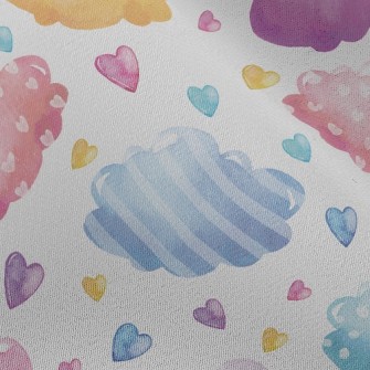 Watercolor Colorful Clouds Chiffon
