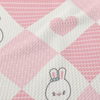 Plaid Love Rabbit Birdseye Piqué