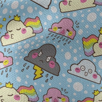 Funny Emoticon Clouds Waterproof Canvas