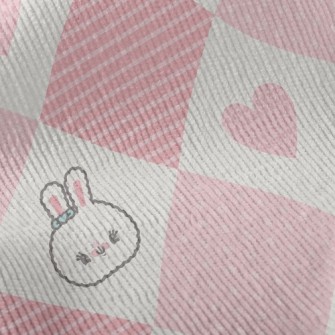 Plaid Love Rabbit Standard Corduroy