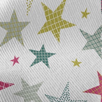 Plaid Dotted With Stars Standard Corduroy