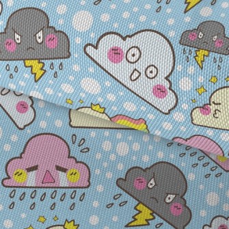 Funny Emoticon Clouds Waterproof Oxford