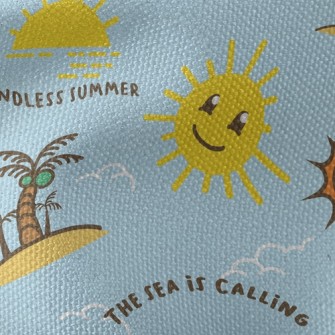 Summer Seaside Vacation Waterproof Canvas