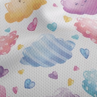 Watercolor Colorful Clouds Athletic Mesh Flat Back