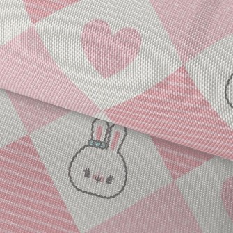 Plaid Love Rabbit Waterproof Oxford