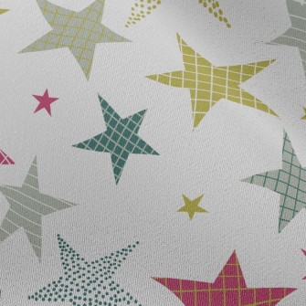 Plaid Dotted With Stars Chiffon