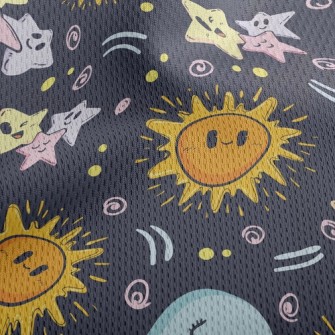 Sun And Stars Family Athletic Mesh Flat Back