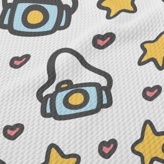 Childlike And Cute Camera Birdseye Piqué