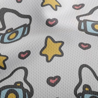 Childlike And Cute Camera Athletic Mesh Flat Back