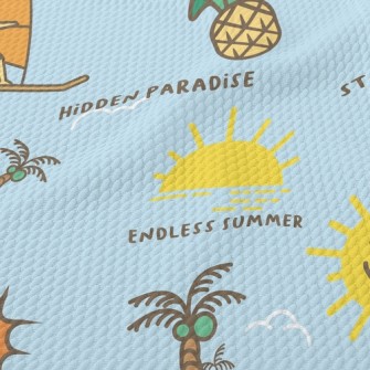 Summer Seaside Vacation Birdseye Piqué