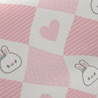 Plaid Love Rabbit Twill