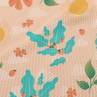 Art Style Flowers And Plants Birdseye Piqué