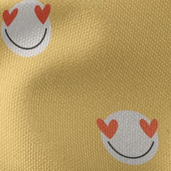 Love Eyes Smiley Face Waterproof Canvas