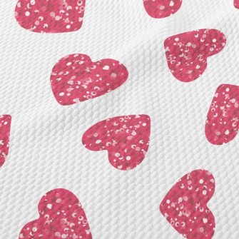 Sequined Hearts Birdseye Piqué