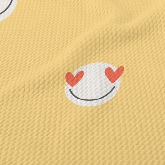 Love Eyes Smiley Face Birdseye Piqué