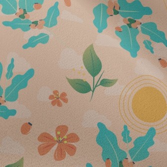 Art Style Flowers And Plants Chiffon