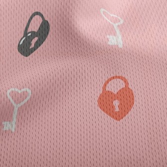 Love Lock Key Athletic Mesh Flat Back