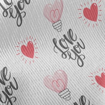 Love You Shaped Light Bulb Standard Corduroy