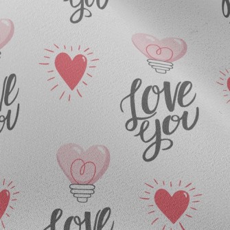Love You Shaped Light Bulb Chiffon