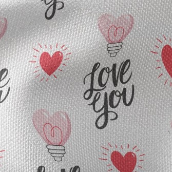 Love You Shaped Light Bulb Waterproof Canvas