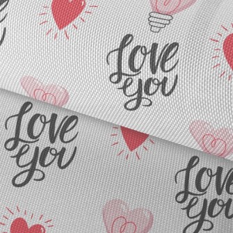Love You Shaped Light Bulb Waterproof Oxford