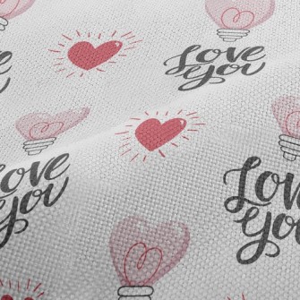 Love You Shaped Light Bulb Performance Linen