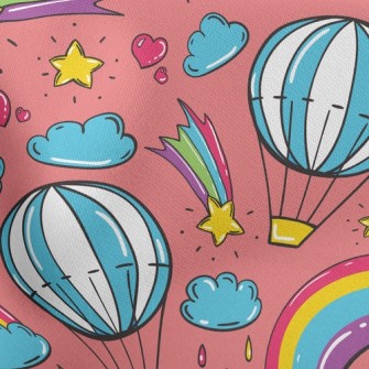 Cartoon Doodle Hot Air Balloon Stretch Ponte