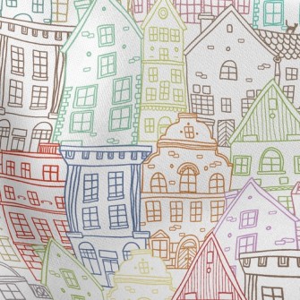 Colorful Sketch Houses Stretch Ponte