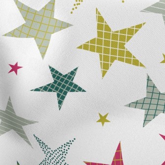 Plaid Dotted With Stars Stretch Ponte