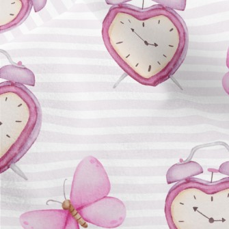 Watercolor Butterfly Alarm Clo Micro Fleece